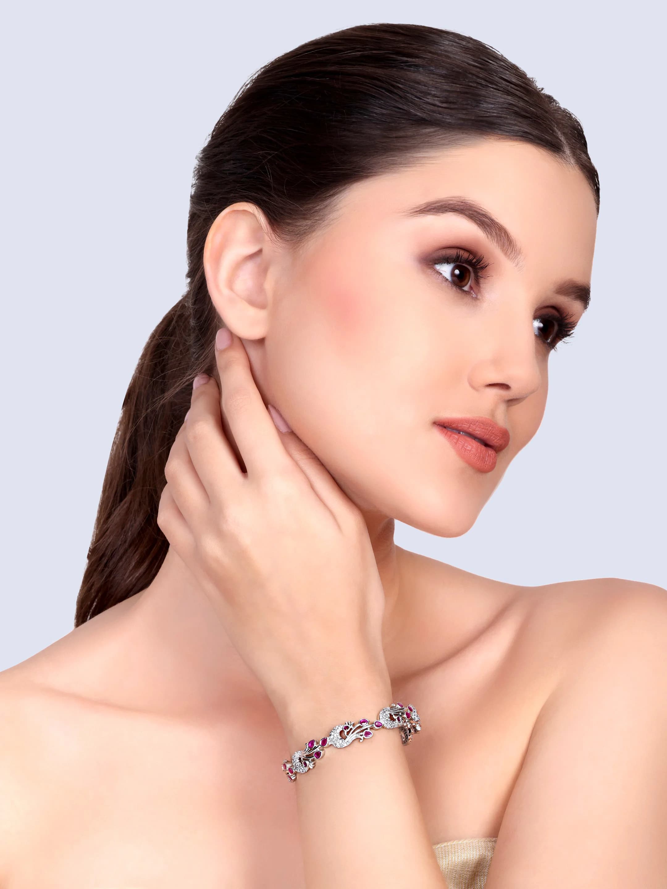 Model angle — jewelry styling