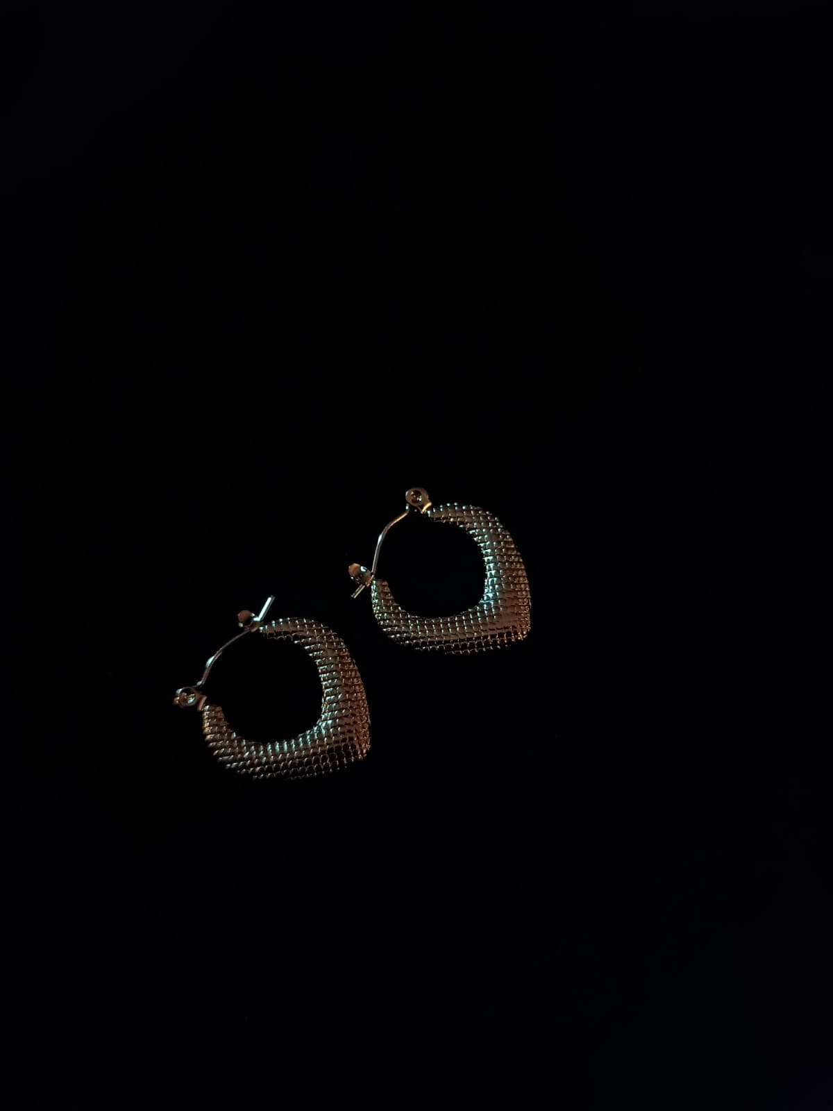 Textured Geo Hoop Earrings