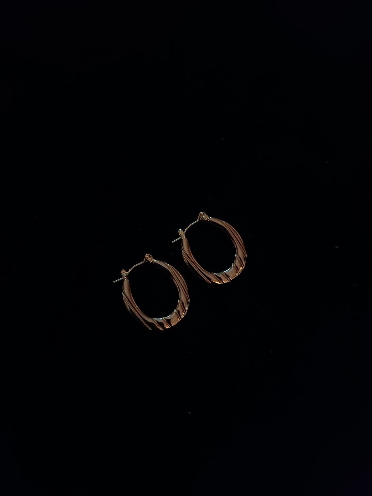 Twist Oval Hoop Earrings