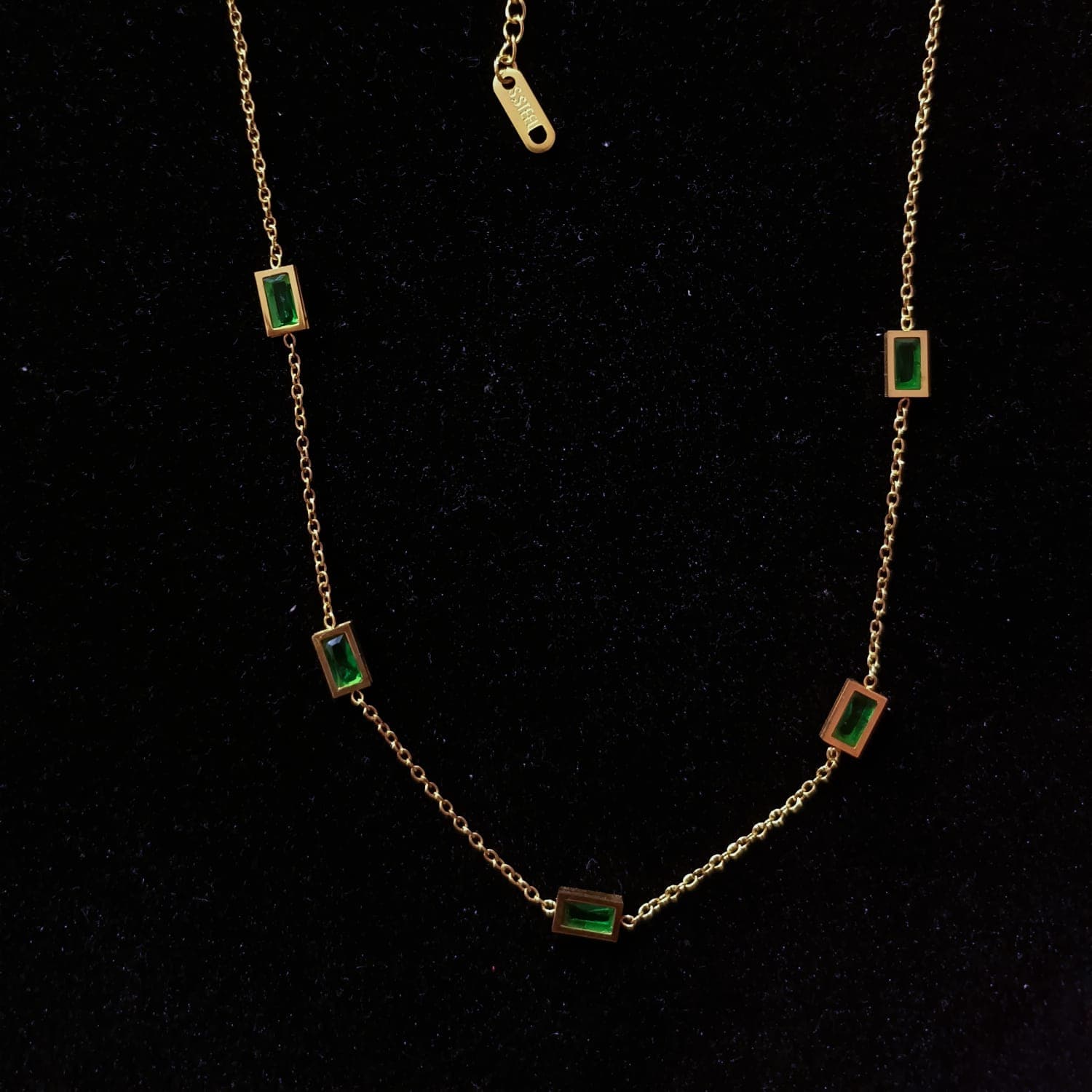 Emerald Station Link Necklace