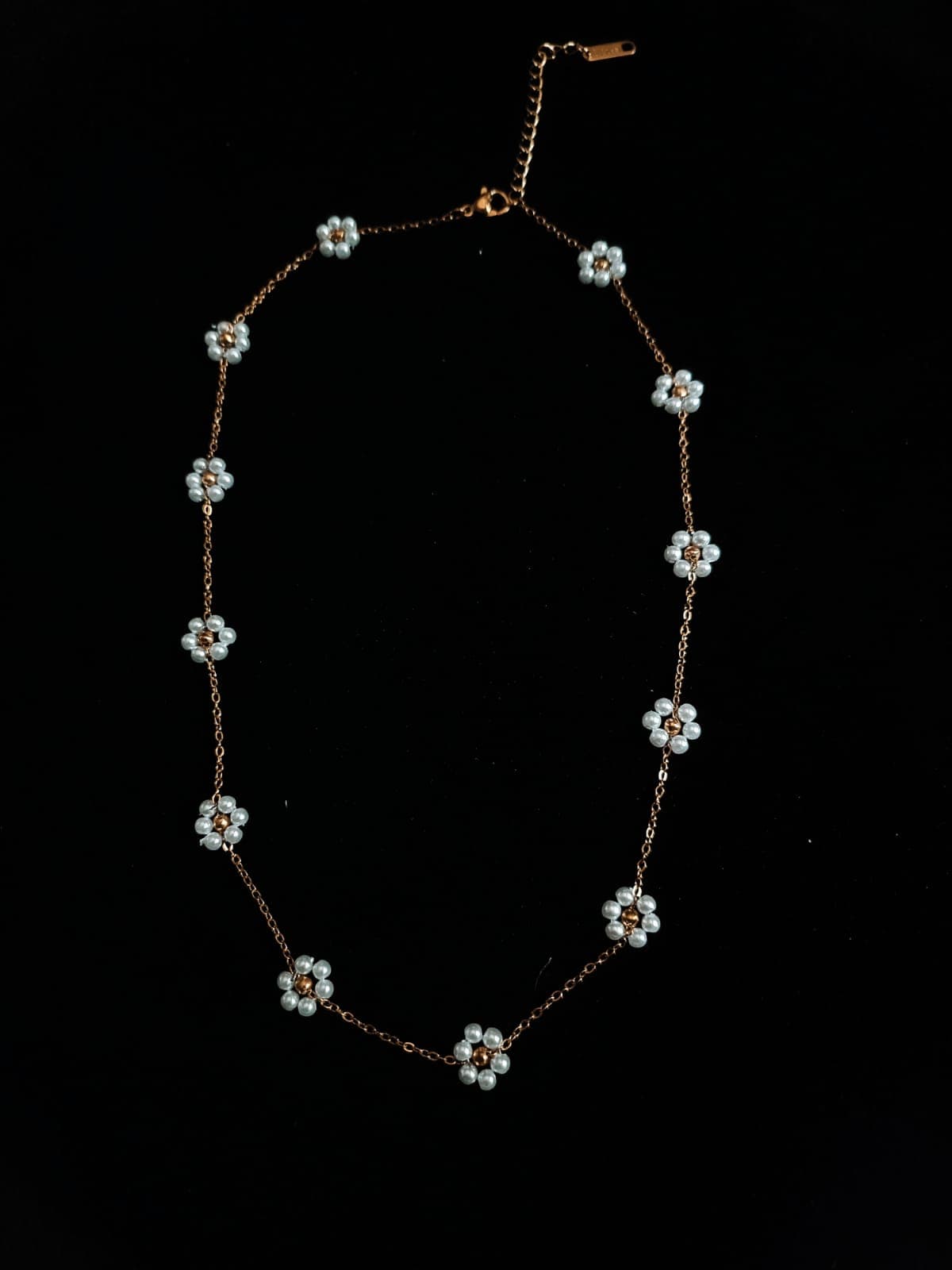 Pearl Blossom Station Necklace